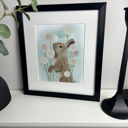 Spring rabbits framed print
