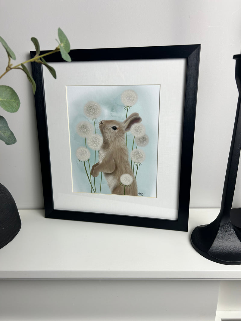 Spring rabbits framed print