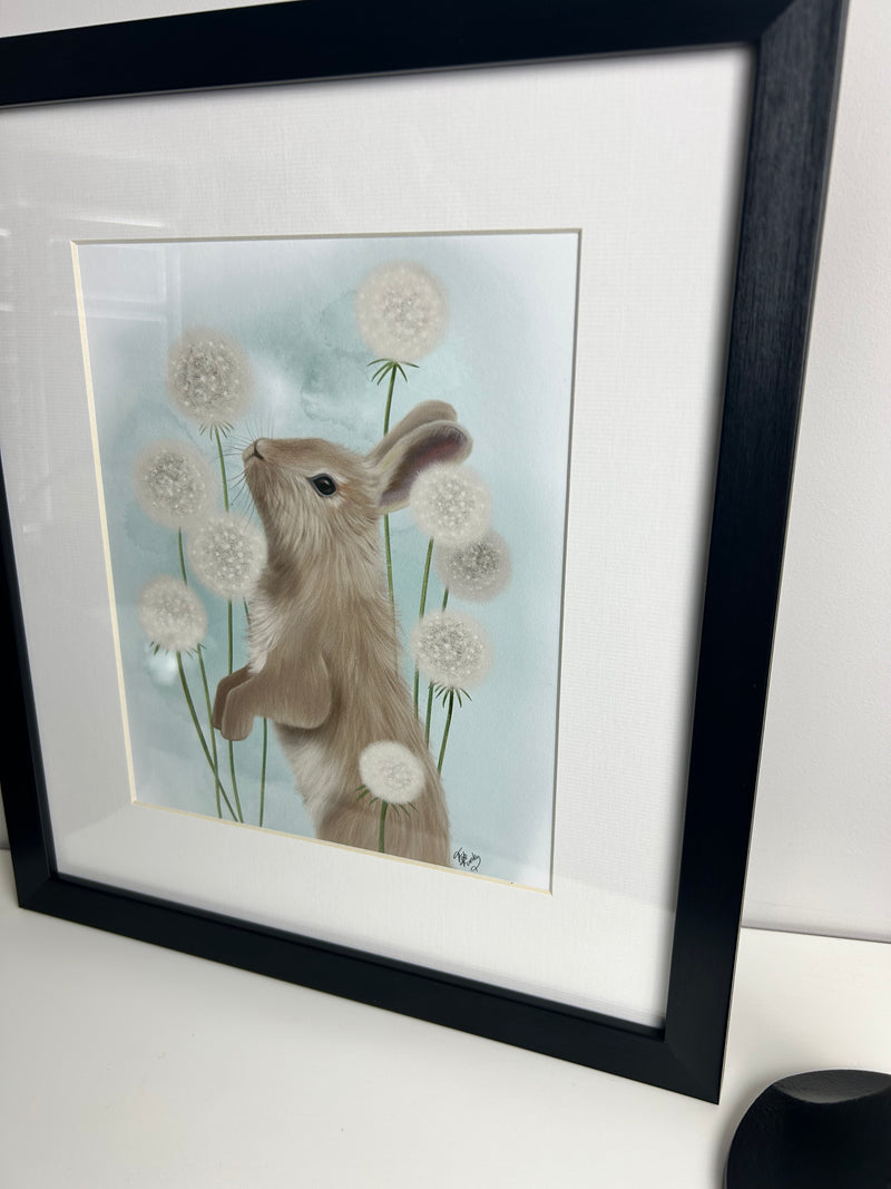 Spring rabbits framed print
