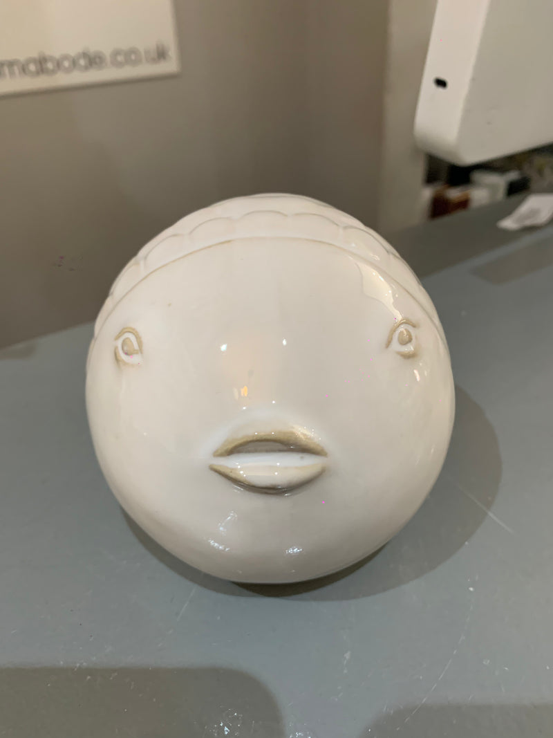 Ceramic Two Tone Puffer Fish Decoration