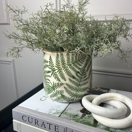 Ceramic Rustic Fern Detail Plant Pot
