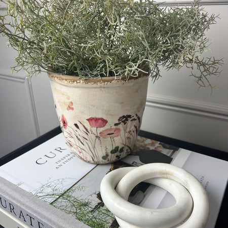 Meadow Detail Rustic Plant Pot 14cm