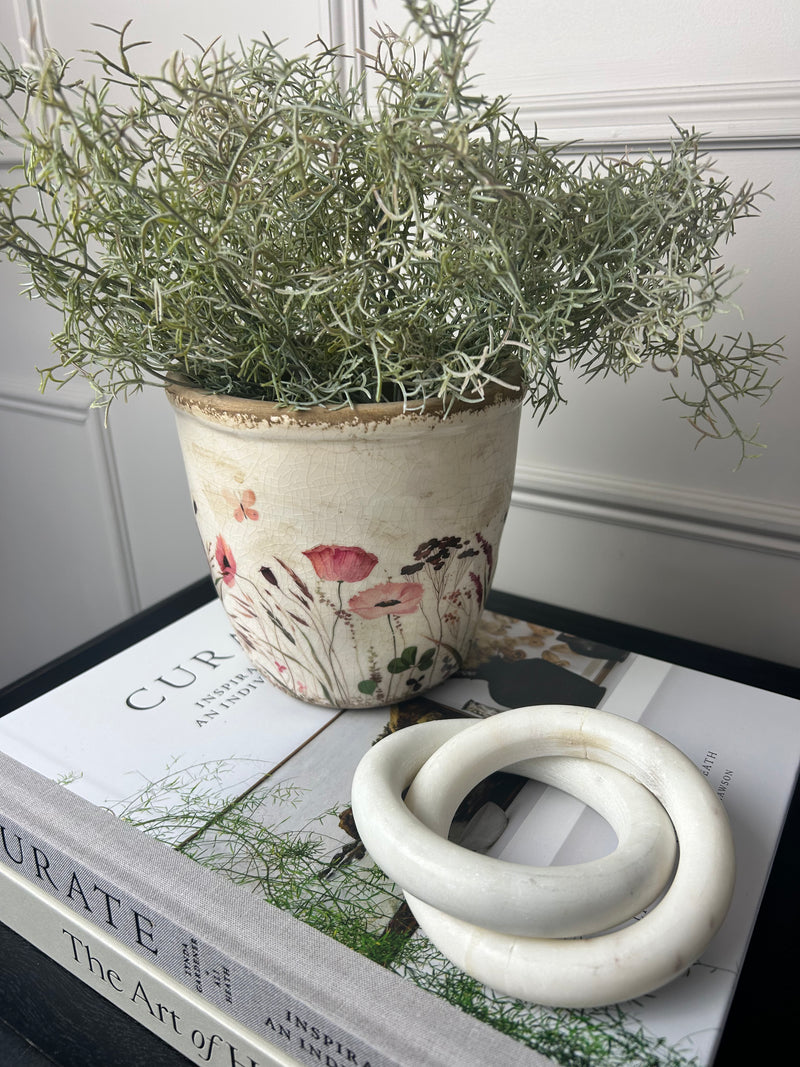 Meadow Detail Rustic Plant Pot 14cm