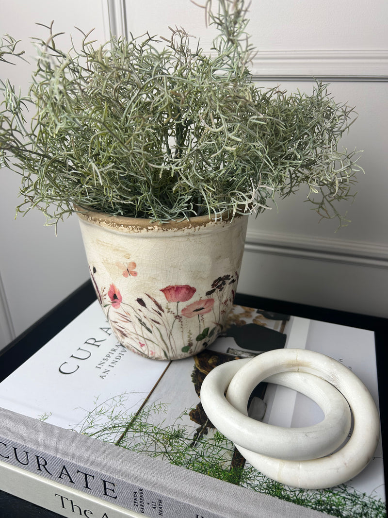Meadow Detail Rustic Plant Pot 14cm