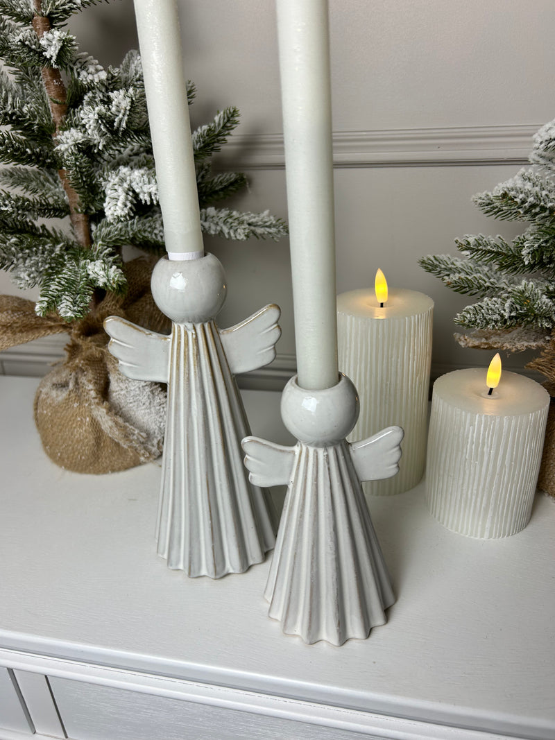 Ceramic angel candle holder