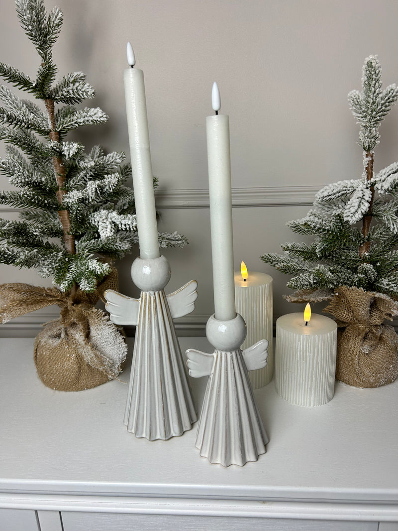 Ceramic angel candle holder