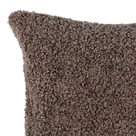 Taupe Teddy Boucle Feather Filled Cushion 45cm