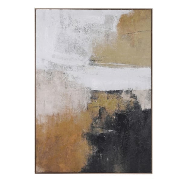 Textured Pallet of Rich Tones Large framed Canvas