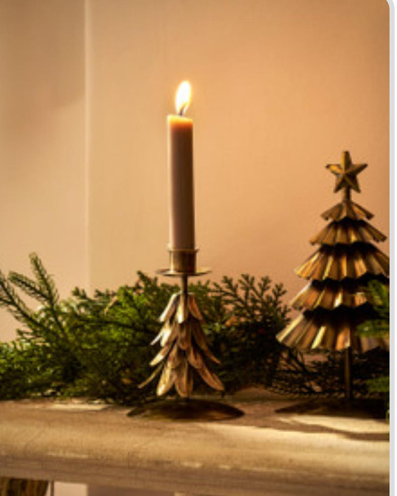 Cromwell Bronze Gold Christmas Tree Candlestick