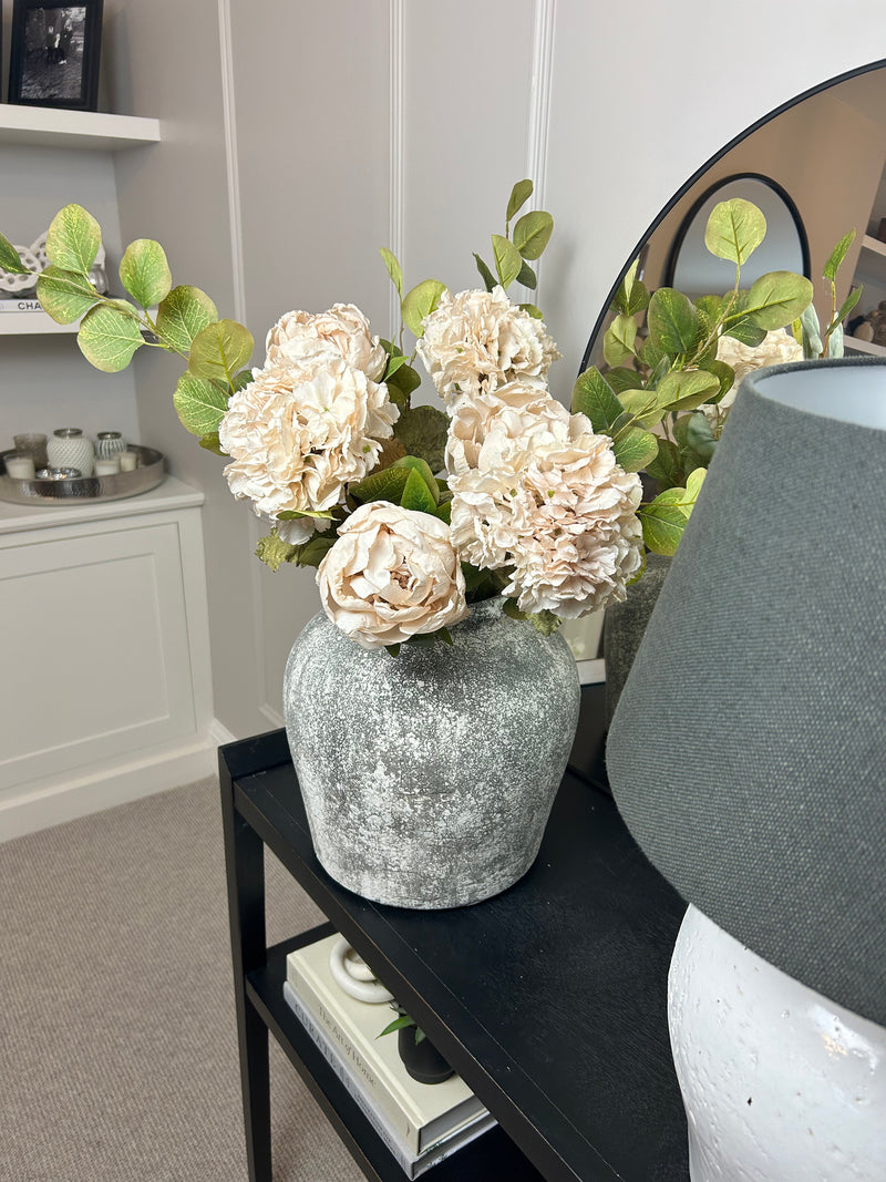 Single stem natural green & Brown dollar eucalyptus 72cm