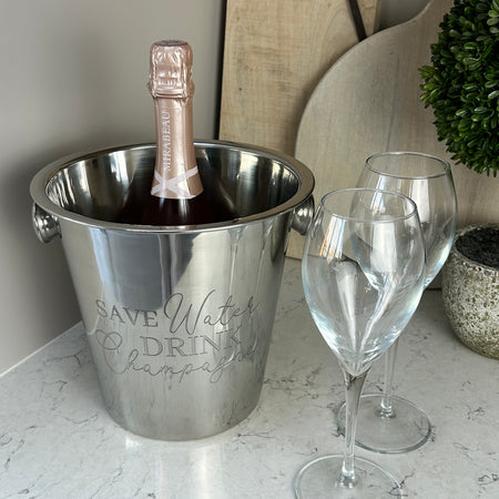 Chrome metal wine champagne cooler Ice bucket