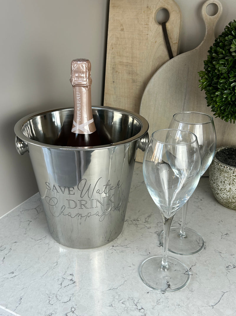 Chrome metal wine champagne cooler Ice bucket