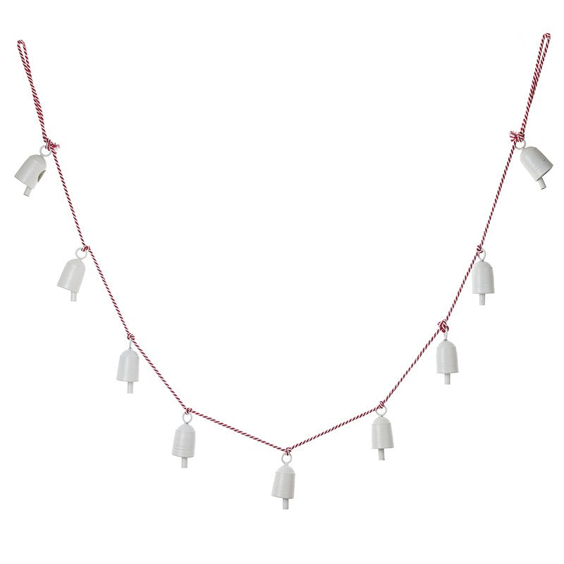 White Metal Cow Bell Garland long 150cm