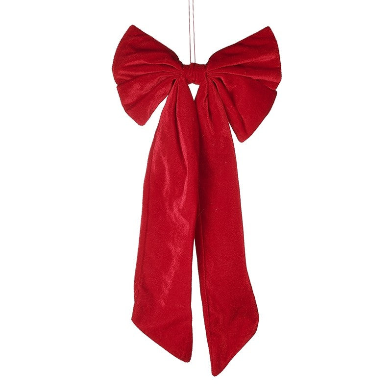 Long large Red velvet soft hanging Bow 55cm