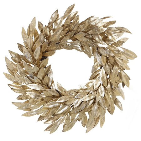 Large Golden Eucalyptus Leaf Wreath 60cm