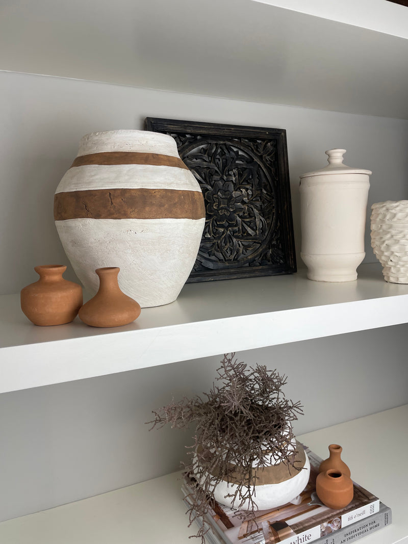 Mixed style Mini Clay Urn Shaped Vase