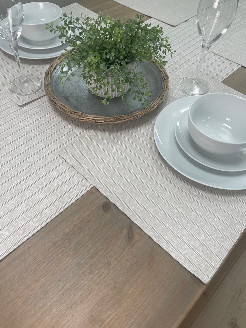 Natural stripe placemats x4