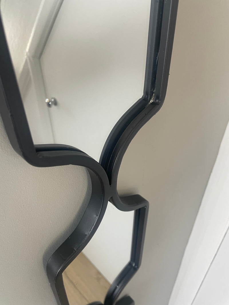 Store seconds Black Tall Slim Square Mirror