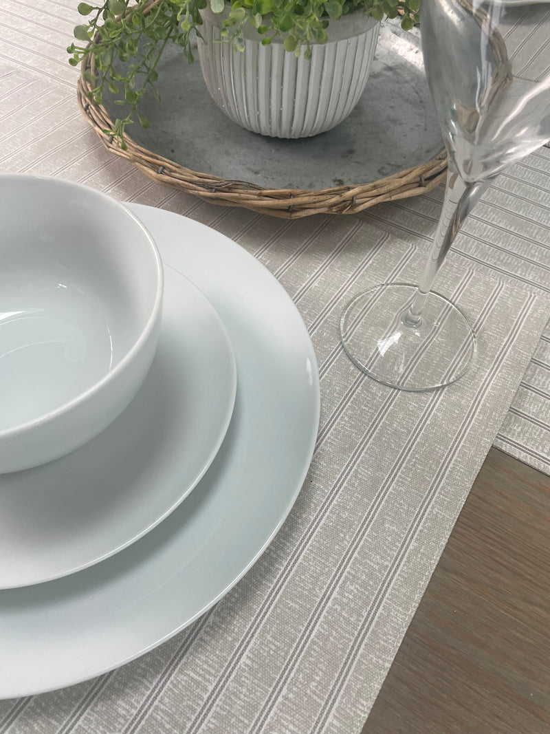 Natural stripe placemats x4