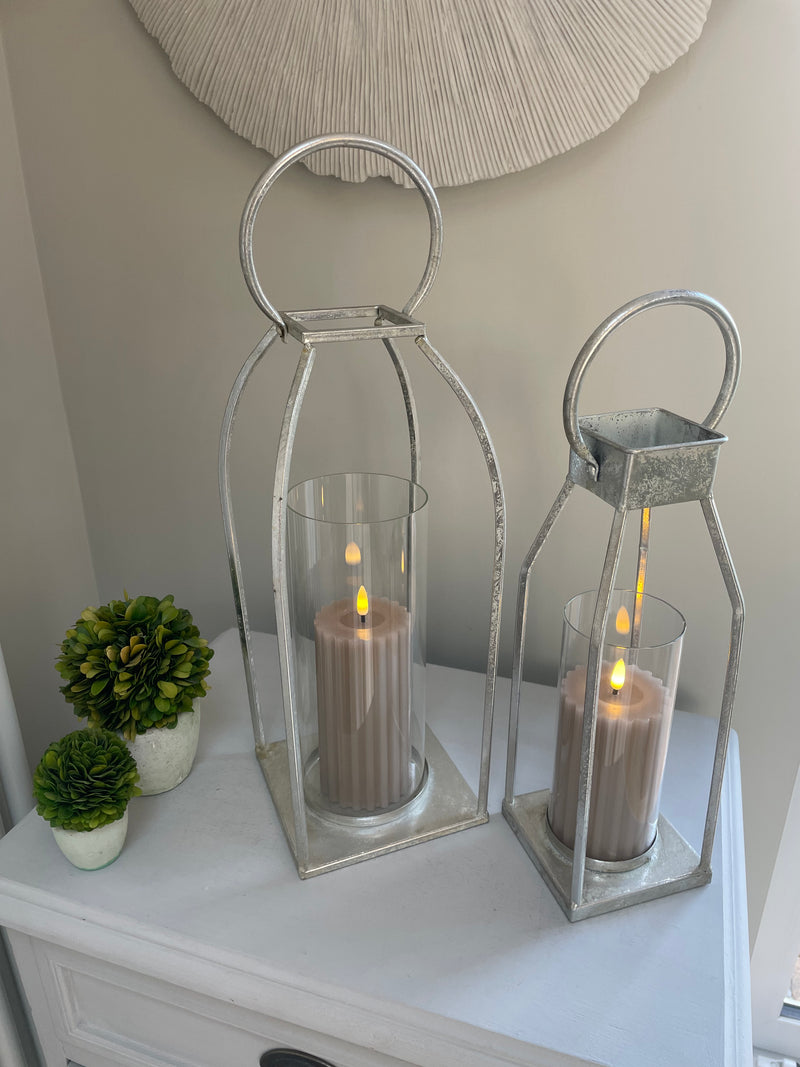 Silver tarnished lantern