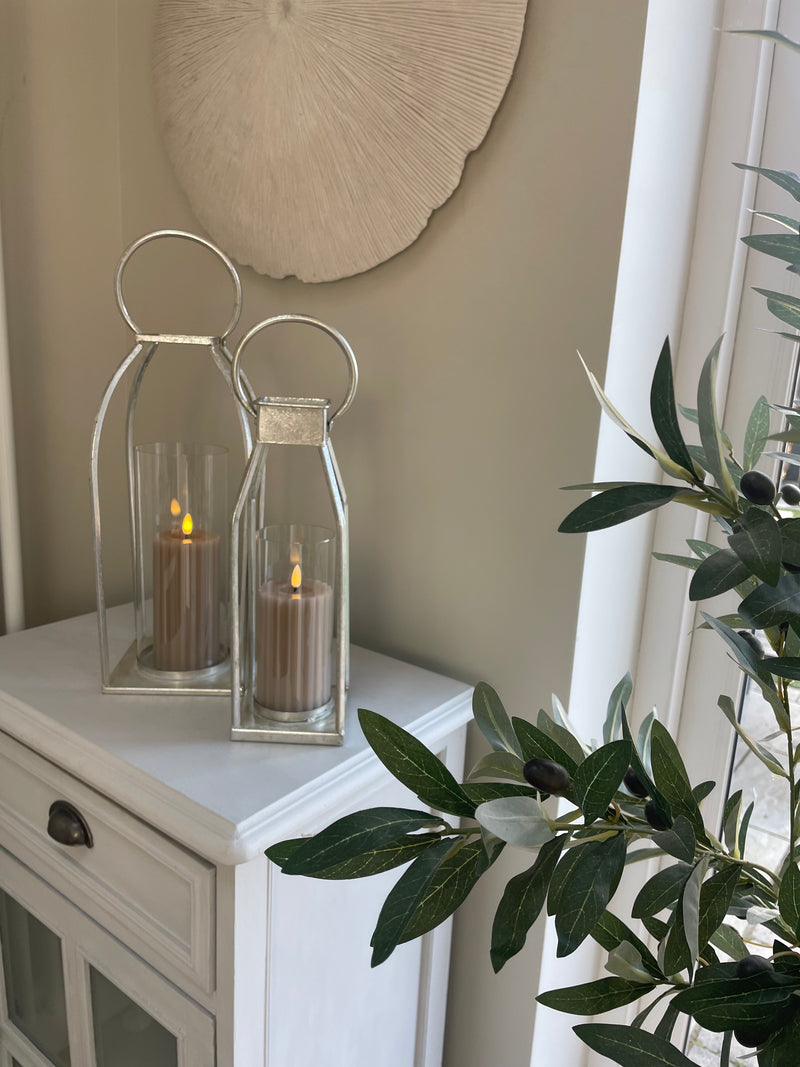 Silver tarnished lantern