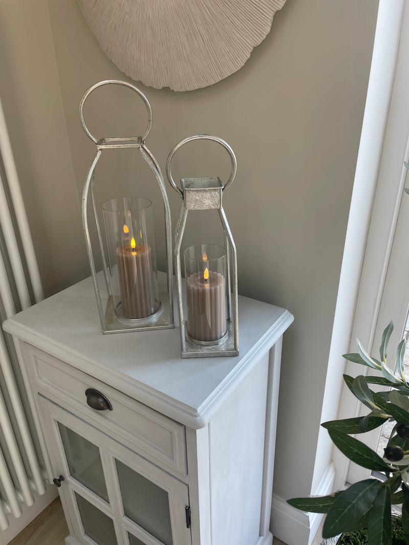 Silver tarnished lantern
