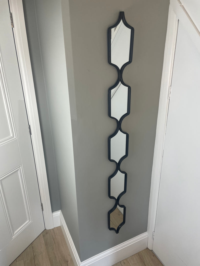 Store seconds Black Tall Slim Square Mirror