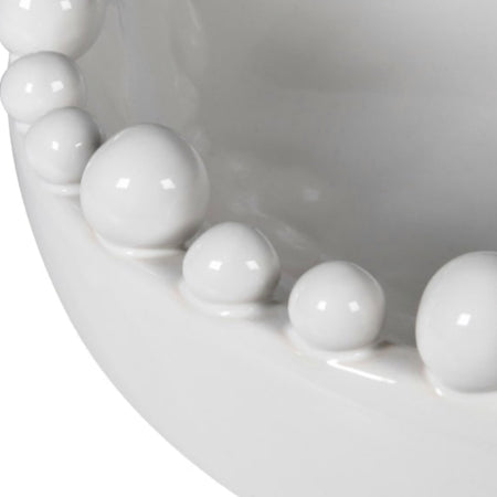 Matt White ceramic large bobble bowl