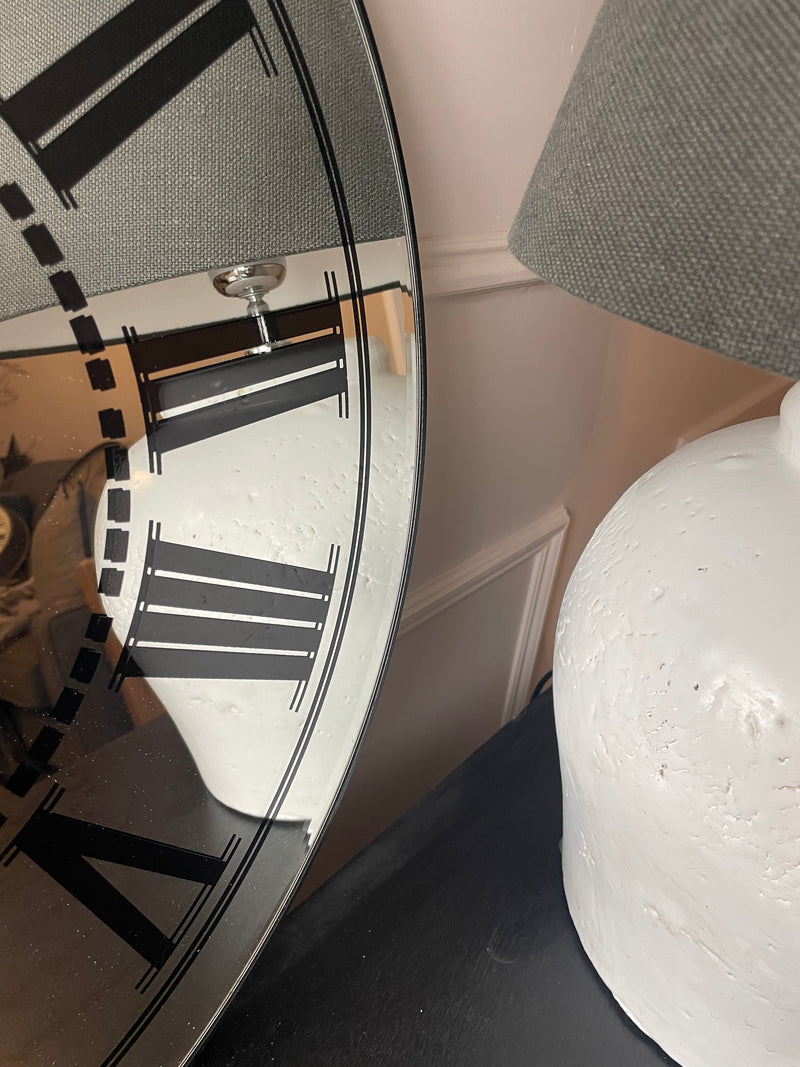 Heycroft mirrored heavy clock 55cm