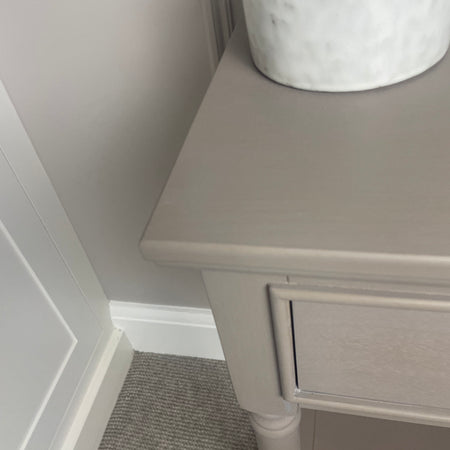 Taupe Side Table With Drawer