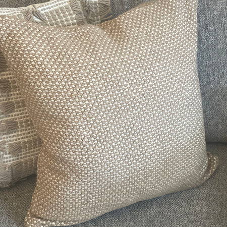 Natural Beige textured Cream Weaved Cushion 50x50cm