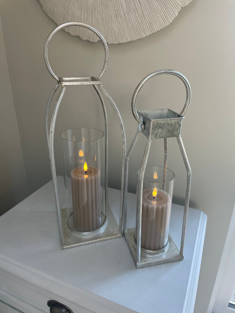 Silver tarnished lantern