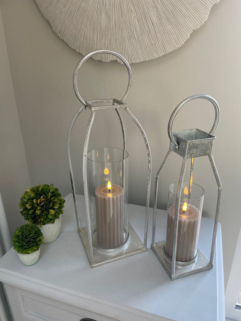 Silver tarnished lantern