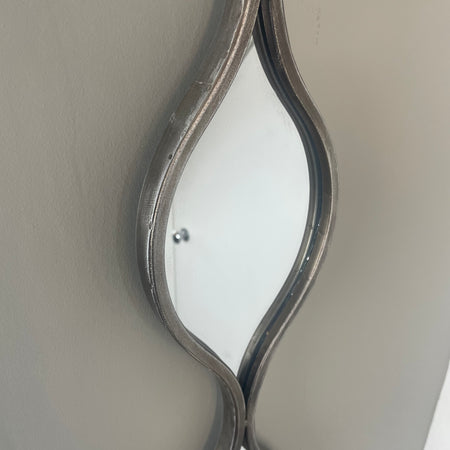 Silver long 5 Teardrop slim Mirror