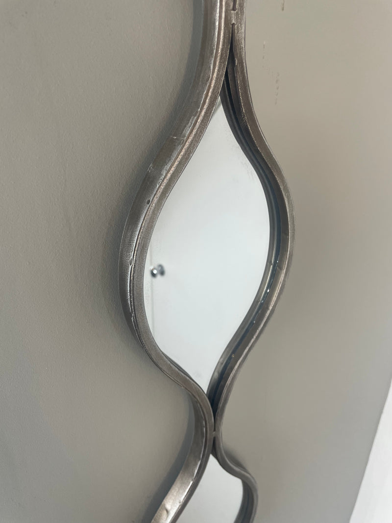 Silver long 5 Teardrop slim Mirror