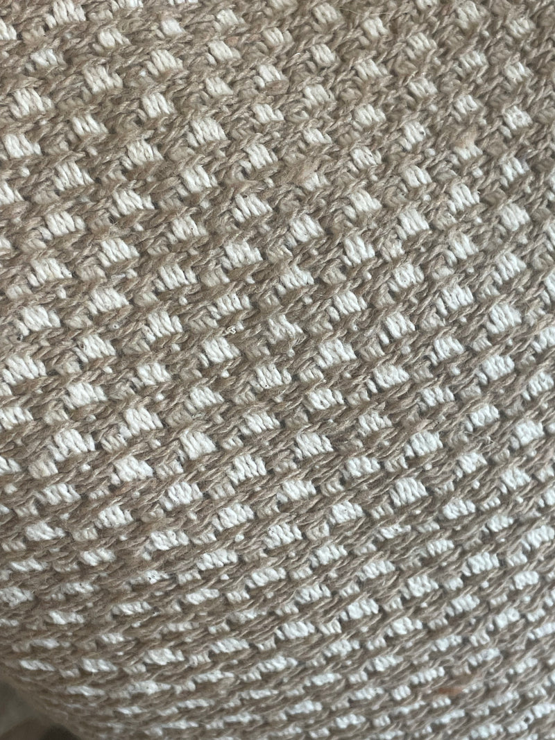 Natural Beige textured Cream Weaved Cushion 50x50cm