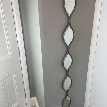 Silver long 5 Teardrop slim Mirror