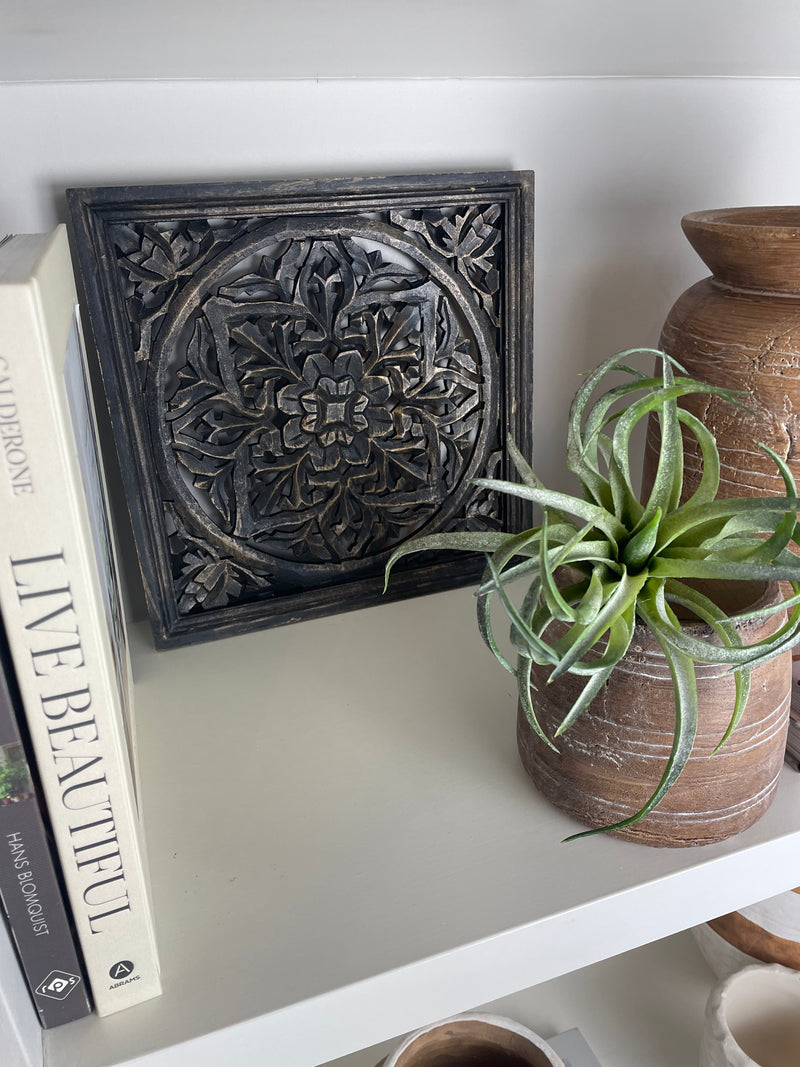 Black & Gold bronze Carved Wall Art