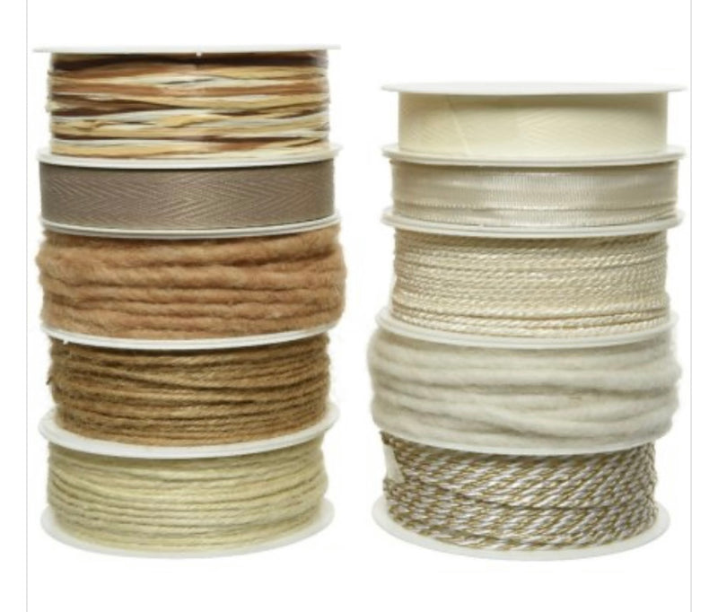 Assorted Ribbon & String Reels 3 metre