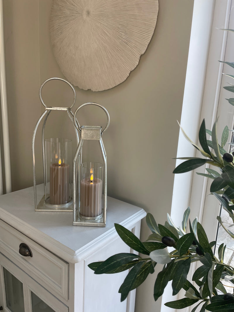 Silver tarnished lantern