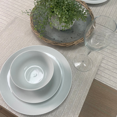 Natural stripe placemats x4