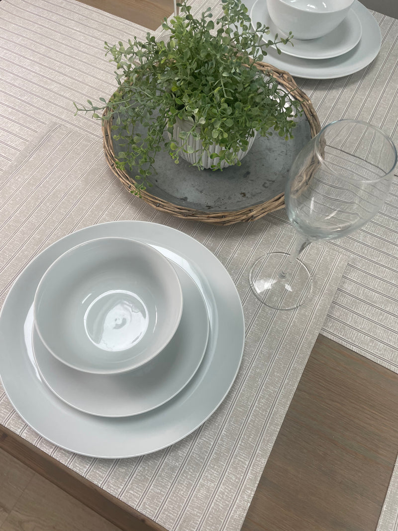 Natural stripe placemats x4