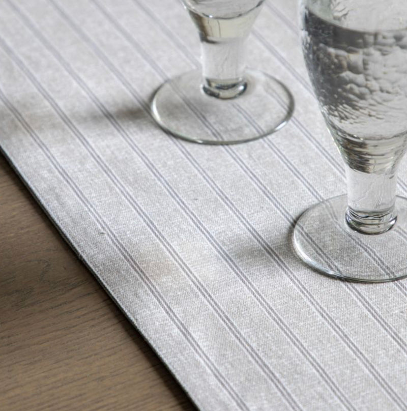 Natural stripe table runner 250cm and 180cm