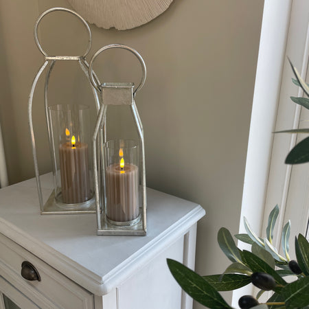 Silver tarnished lantern