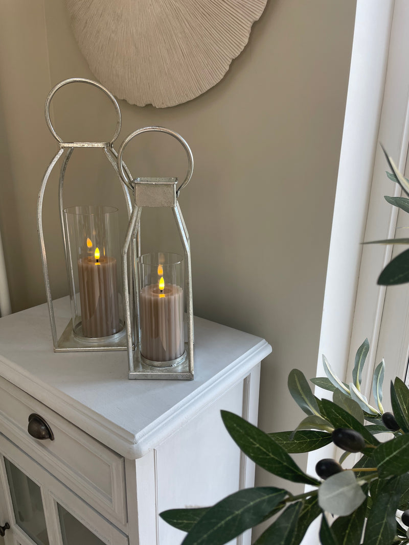 Silver tarnished lantern