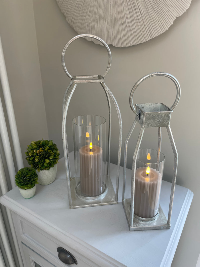 Silver tarnished lantern