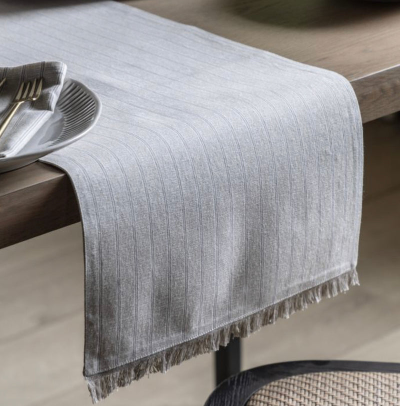 Natural stripe table runner 250cm and 180cm