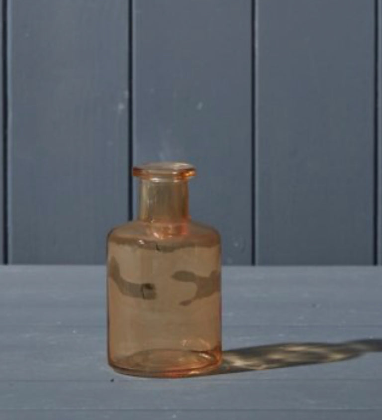 Burnt cognac glass bottle 12cm