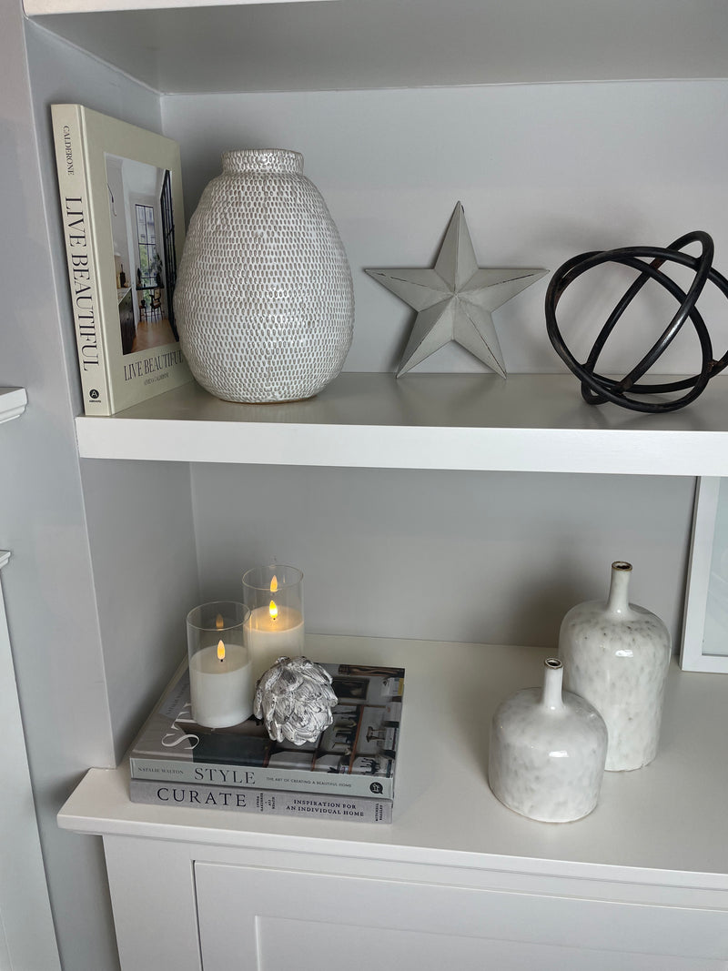 White woven textured vase