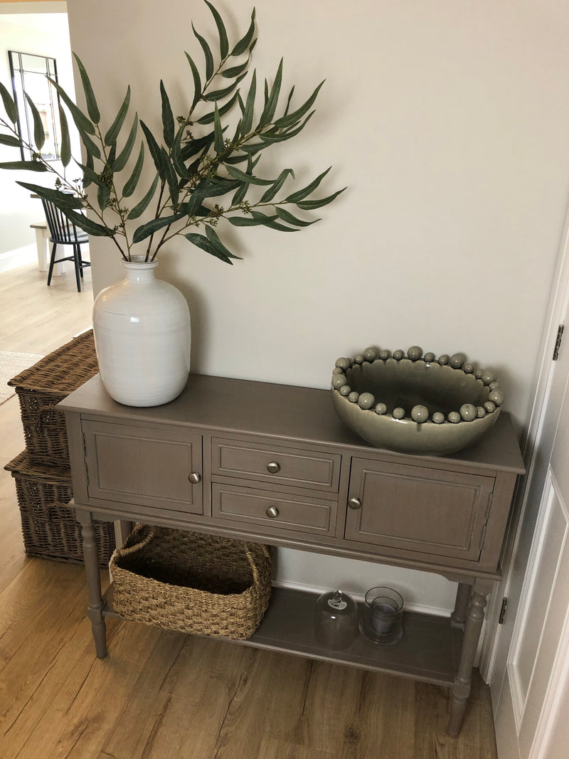 Store Seconds Taupe console with drawer and cupboard
